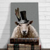 Steampunk Sheep Top Hat Acrylic Art Original Painting Print Mixed Media Animal Painting Wall Decor Wall hanging Wall Art by LoopyLolly steampunk buy now online