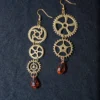 Steampunk Earrings Bronze Gear Earring by NebulaXcrafts steampunk buy now online