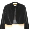 Vintage 1980's 80's Black Velvet Balero Cropped Evening Top Jacket Shoulder Pads Blazer Bolero Small Size by VintageSuggestion steampunk buy now online