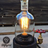Rustic Desk lamp "Rebel", Reclaimed wood light, Industrail table lamp by Fifty1st steampunk buy now online