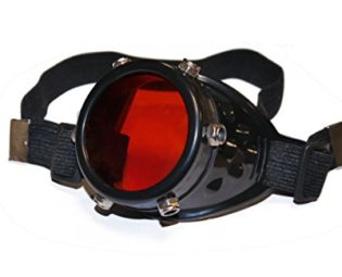 4sold (TM) Steampunk Black Cyber Goggles Rave Goth Vintage Victorian like Sunglasses (one eye black) steampunk buy now online