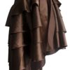 Martya Women's Lace Asymmetrical High Low Steampunk Corset Skirt Brown steampunk buy now online