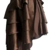 Martya Women's Lace Asymmetrical High Low Steampunk Corset Skirt Brown steampunk buy now online
