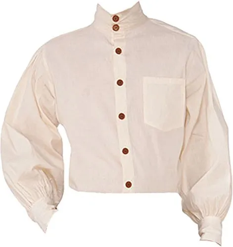 Adult Men's Halloween Cosplay Steampunk Shirt Beige steampunk buy now online Adult Men's Halloween Cosplay Steampunk Shirt Beige steampunk buy now online