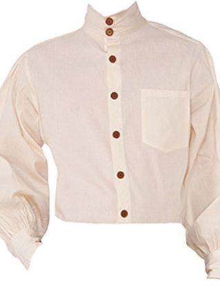 Adult Men's Halloween Cosplay Steampunk Shirt Beige steampunk buy now online