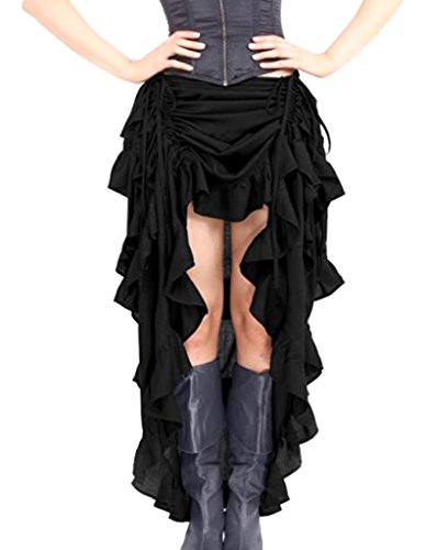 Burvogue Women's Gothic Elastic Steampunk Skirts steampunk buy now online