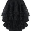 Burvogue Women's Lace Asymmetrical High Low Steampunk Corset Skirt - Size L steampunk buy now online