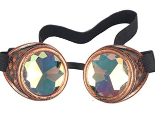 ZAIQUN Vintage Steampunk Goggles Multicolor Lens Copper Brass Welding Glasses steampunk buy now online
