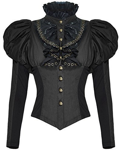 Punk Rave Womens Steampunk Shirt Top Black Steampunk Gothic Blouse VTG Victorian steampunk buy now online
