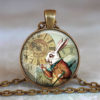 alice in wonderland rabbit bunny glass necklace by hotarunoyoru steampunk buy now online