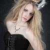 BLACK VELVET CORSET -Braid Trim detail - 24" / 61cm Waist Only by TheDarkAngelSALE steampunk buy now online