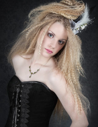 BLACK VELVET CORSET -Braid Trim detail - 24" / 61cm Waist Only by TheDarkAngelSALE steampunk buy now online