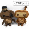 SALE - Robot Steampunk Plush Sewing Pattern .pdf Tutorial by CholyKnight steampunk buy now online