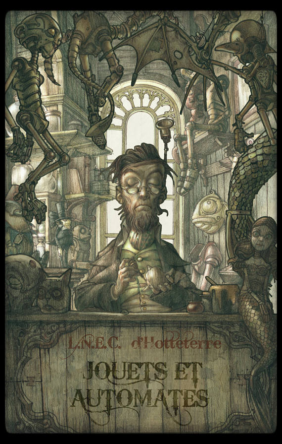 Mr d'Hotteterre in his workshop/ El Sr d'Hotteterre en su taller by francescgrimalt steampunk buy now online