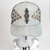 White Faux Python Cap with Brass Bling, Steampunk, Burning Man by creaturaclothing steampunk buy now online