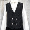 Elegant Black and Grey Wool Brocade Vest by Kambriel - Antique British Silver Crown Buttons - Brand New and Ready to Ship! by kambriel steampunk buy now online