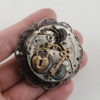 Steampunk Pocketwatch Pendant - Antique 1980's Elgin Watch Movement w/ Guilloche Etchings, - Neo Victorian Filigree, Brass Key, Heart Lock by dminortheory steampunk buy now online