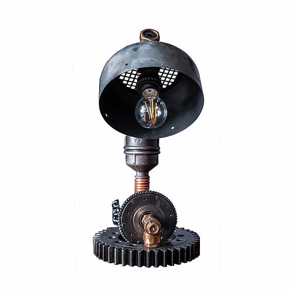Loft lamp - Pipe lamp - Industrial lighting - Steampunk lamp - Vintage lamp - Rustic lamp - Edison light - Desk lamp - Industrial lamp by DesignerLight steampunk buy now online