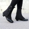 Black Spats Reversible, Ankle Boot Cover Grey and Black, Steampunk Spats by BrillaDesign steampunk buy now online