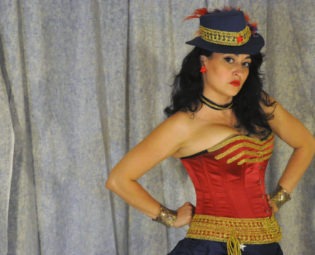Steampunk Wonder Woman Cosplay Costume: Ready to Wear Corset and Bustle Skirt only. by OpenPandorasCloset steampunk buy now online