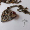 FREE SHIPPING USA The Clockheart Steampunk Silver Siam Necklace - Steampunk Jewelry by Steamretro by SteamretroUSA steampunk buy now online