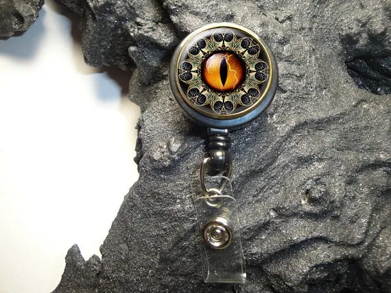 Eye Retractable ID,Badge Holder,Badge ID Reel,Office Badge Reel,ID Holder by LizDesign7 steampunk buy now online
