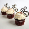 12 Steampunk Gear Cupcake Toppers (Acrylic) by ThickandThinDesigns steampunk buy now online