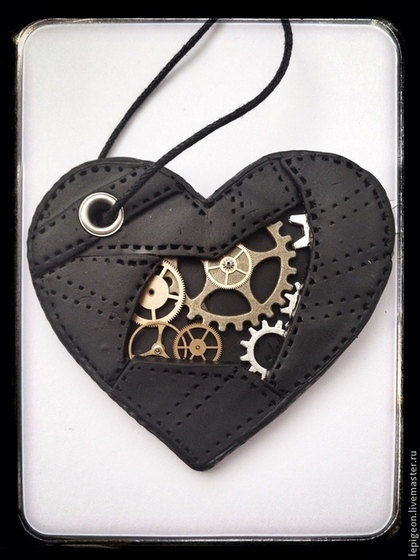 Heart with gears by NataPigeon steampunk buy now online