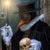 XL Plague Doctor Hat in Black Leather by TomBanwell steampunk buy now online