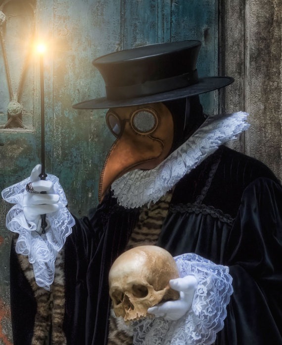 XL Plague Doctor Hat in Black Leather by TomBanwell steampunk buy now online