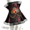 Red Victorian fantasy cuff - Fire bracelet with cameo and red glass crystals, Elegant Vampire fashion, Fairy cosplay, Romantic Lolita design by Vilindery steampunk buy now online