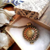 Sunflower Aromatherapy Necklace - Scent Healing Pendant - Vintage Steampunk Necklace - Aroma Scent Locket for Essential Oils Diffuser by dreamsofancientsun steampunk buy now online