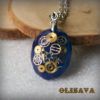 Watch Parts in a Steampunk Faceted Resin Pendant , Steampunk Jewelry , Resin Jewelry by Olisava steampunk buy now online
