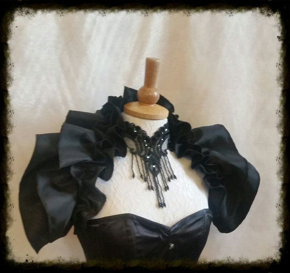 Steampunk Goth Dark Angel Ruffle Opera Shrug Cosplay by GothicBurlesque steampunk buy now online