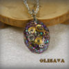 Watch Parts in a Steampunk Faceted Resin Pendant , Steampunk Jewelry , Resin Jewelry , Watch Parts Pendant by Olisava steampunk buy now online
