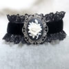 Necklace - Choker - Cameo - Rose Choker - Rose Cameo Necklace - Velvet Choker - Victorian Gothic Choker by BohemienneLily steampunk buy now online