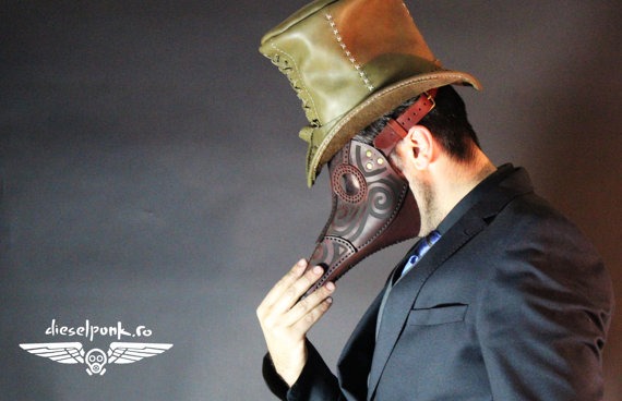 Plague Doctor Mask - Steampunk Mask - Leather Mask - Halloween Mask - LARP - Cosplay Costume by SteampunkMasks steampunk buy now online