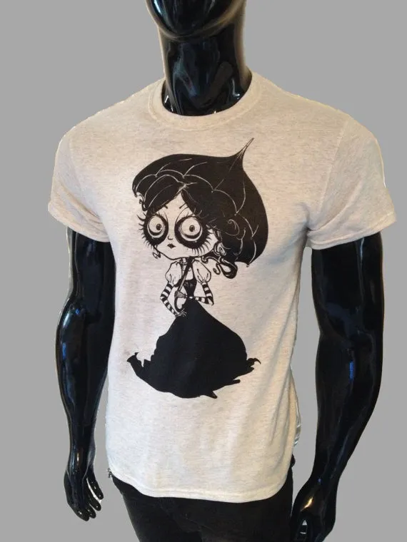 Steampunk Victorian Girl umbrella T-Shirt Mens Womens Tim Burton Alice Emo goth by Afterlightclothing steampunk buy now online