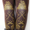 Steampunk Pirate Tights Narwhals Small Medium Gold on Dark Brown Chocolate Tattoo Sailor Octopus Lolita by TejaJamilla steampunk buy now online