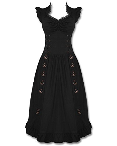 Banned Emporium Steampunk Dress Long Copper Goth VTG Victorian Corset steampunk buy now online
