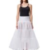 New Womens Long Maxi Petticoat White for Wedding Guest JS0421-2 M steampunk buy now online