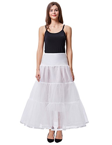 New Womens Long Maxi Petticoat White for Wedding Guest JS0421-2 M steampunk buy now online