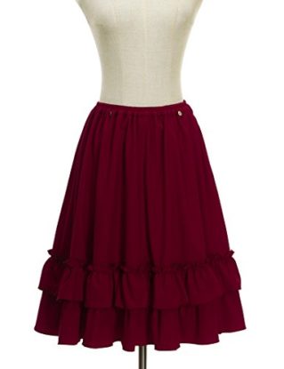 Bustle Bloomers Steampunk Shorts Gothic Vintage Fashion Midi Skirt (Burgundy) steampunk buy now online