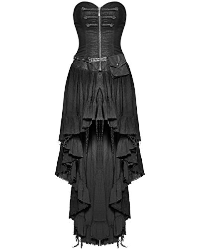 Punk Rave Gothic Steampunk Dress Black Long VTG Victorian Military Gypsy Hip Bag steampunk buy now online