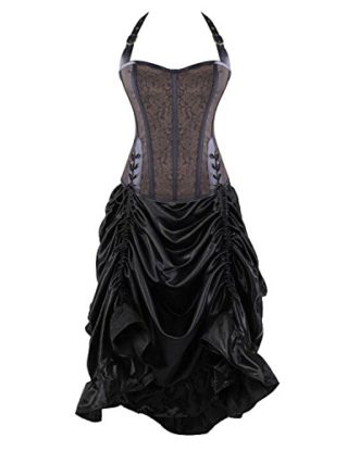 Burvogue Women's Gothic Steampunk Corset Dress Costume (XXX-Large, P-20026) steampunk buy now online