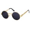 Men Sunglasses Luxury Round Lens Steampunk Glasses Driving Aviator Sun Glasses Eyewear Male Lunettes De Soleil steampunk buy now online