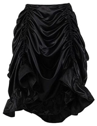 Burvogue Women's Gothic Long Ruffle Steampunk Skirts steampunk buy now online