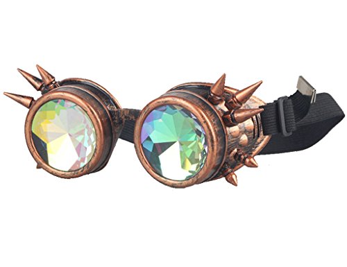 ZAIQUN Rivet Steampunk Windproof Mirror Vintage Gothic Lenses Goggles Glasses steampunk buy now online