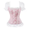 Zooma Retro Steampunk Gothic Bustier Corset Top Vintage Brocade Lace Up Waist Cincher steampunk buy now online Zooma Retro Steampunk Gothic Bustier Corset Top Vintage Brocade Lace Up Waist Cincher steampunk buy now online
