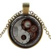 Ultra ® Ying and Yang Motor Style Classic Unisex Steampunk Necklace Great Style Unisex Gothic Cosplay Vintage Cyber Men Women Jewellery Cosplay Skulls Cogs Designs steampunk buy now online